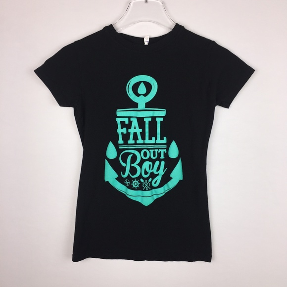 Tultex Tops - Fall Out Boy Juniors S Anchor Graphic T-Shirt